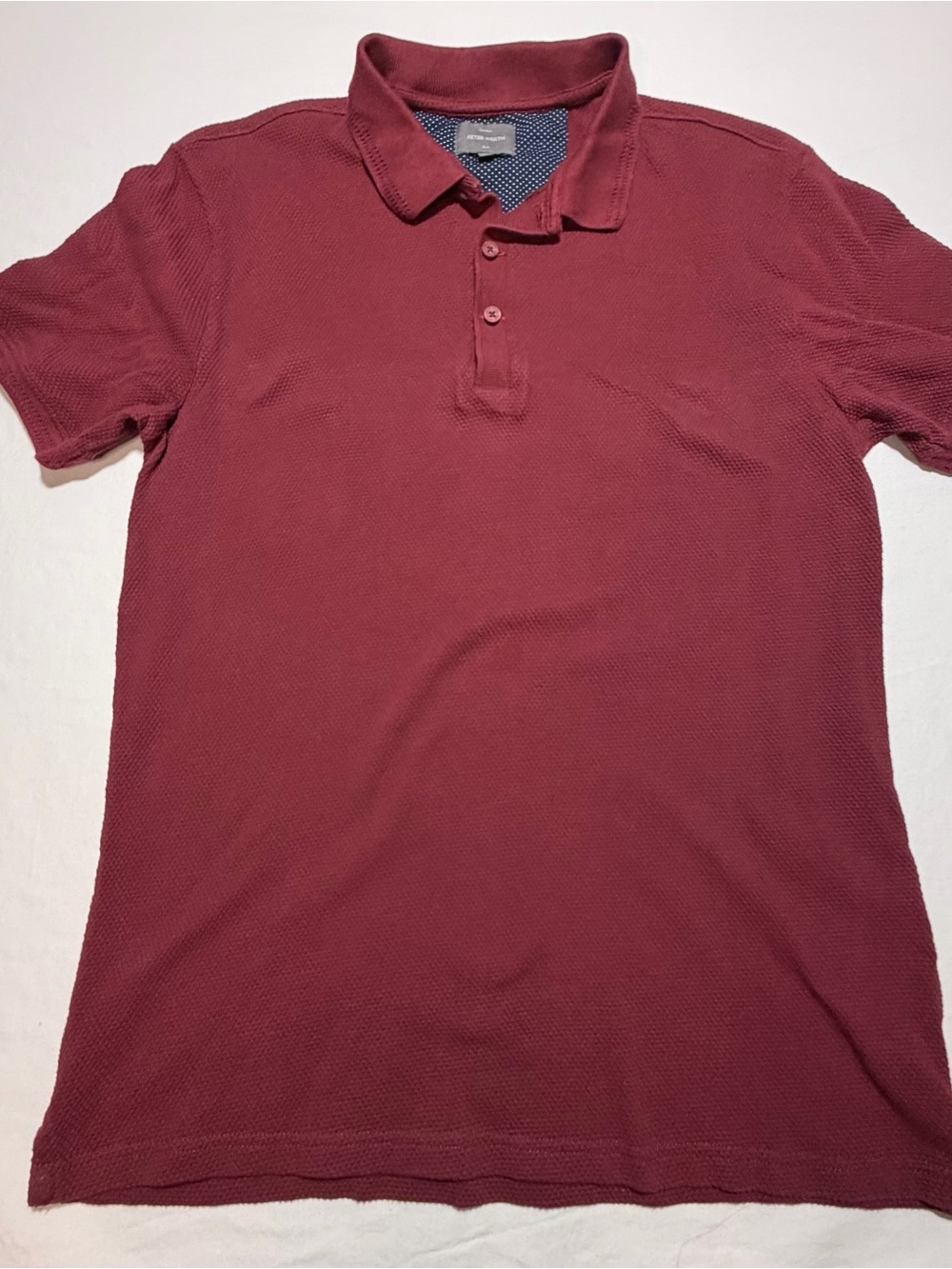 Peter Werth Short-Sleeve Polo in Burgundy